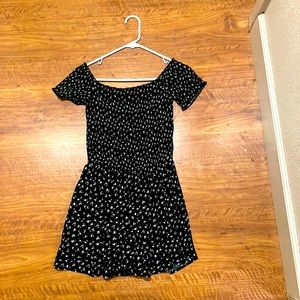 Teens Black floral romper